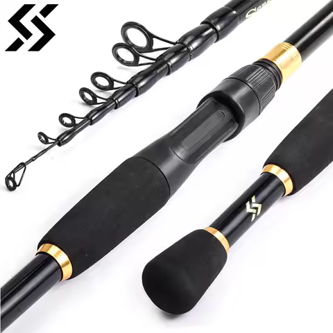 Sougayilang 1.8-2.4m Telescopic Fishing Rods Ultra light Spinning Casting Carbon Pole Fishing Access
