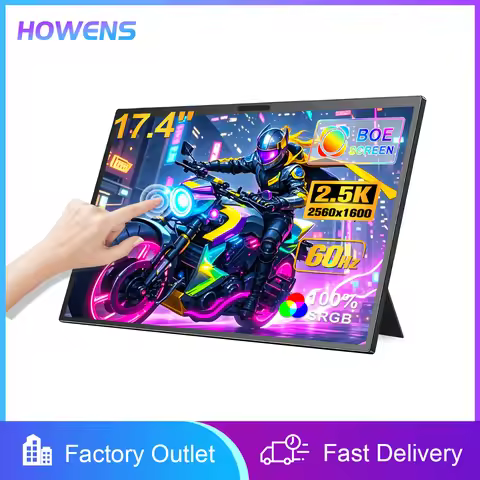 Touch Portable Monitor 17.4 Inch 2.5K 2560x1600 Second Screen USB-C HDMI Travel Monitor for Laptop M