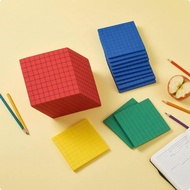 Toysmith Adhesive Base Ten Blocks Hands-on Learning Place Value Manipulative Set Arithmetic Teaching