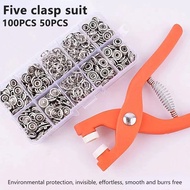 Five-claw Buckle Installation Set Five-claw Button Installer Buckle Seam-Free Buckle Hand Press Plie
