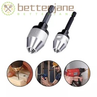 BETTER-JANE Keyless Drill Chuck, Hex Shank Alloy Drill Chuck Adapter,  Chuck for Mini Screwdriver He
