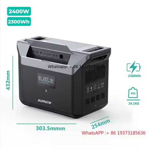 Sorein 2400w Portable Lithium Battery Power Station Generator Solar 3000w Power Station 2000w 2000wh