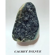 Black Amethyst Druzy Geode