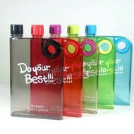 A5 drinking water bottle memo flat bottle mineral container new