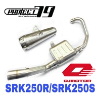 Project79 Exhaust QJMotor SRK250R SRK250S Full System Stainless Steel Muffler Accessories Ekzos Mani