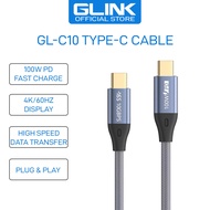 Glink GL-C10 PD 100W Type-C Charging Cable, 5A Type-C to Type-C Fast Charging Cable, 1.8 Meter Lengt