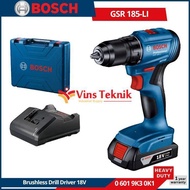 BOSCH GSR 185 Li Mesin Bor Baterai Cordless Brushless Drill Driver 18V GSR 185Li ( 1 BATERAI )