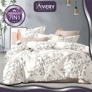 7IN1 Cadar Comforter Set Exclusive Design 1200 Thread Count Bedsheet Queen & King Size | Ready Stock