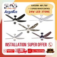 AEROAIR AA528I ceiling fan 6 speed and 24W LED DC motor