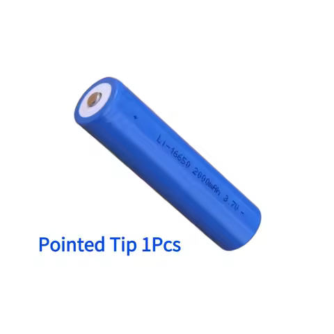 For Flat Head/Pointed Tip 16650 Large Capacity 2000mAh 3.7V Rechargeable Battery