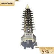 CATMALLER88 Miniature Tower Ornaments, Brass Layer 9 WenChang Tower Model, Statues Bronze Nine-Tier 