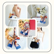 【母親節禮盒】客製手工絲巾包包掛飾 禮盒 送絲巾扣 |古典紅色