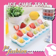 14 Holes Silicone Ice Tray Ice Cube Maker Baby Food Puree Mold Container Lid Bekas Pembuat Ais Batu 