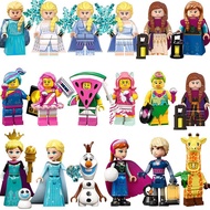 Compatible with Lego Girls Good Friends Ice Snow Elsa Princess Cartoon Building Blocks Minifigures D