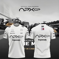 new Short-Sleeved T-shirt F1 Logo APX GP Team Pattern Good Ventilation Suitable For Both Men And Wom