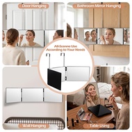 3 Way Trifold Mirror 360 Viewing Angle Mirror Perfect For Shaving Hair Cutting Makeup