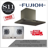 FUJIOH FR-CL1890 R/V  900MM CHIMNEY COOKER HOOD  +  FUJIOH FH-GS5520 SVSS STAINLESS STEEL GAS HOB WITH 2 DIFFERENT BURNER SIZE BUNDLE DEAL