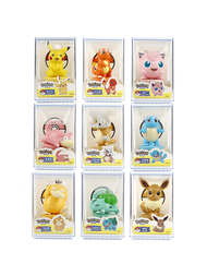 9 Kiểu dáng chính hãng Pokemon Cartoon Seal Series Anime Figure Dolls Đồ chơi với hộp Acrylic Pikach