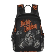 Harley Davidson เป้น้ำหนักเบากีฬาท่องเที่ยวกลางแจ้งความจุขนาดใหญ่กระเป๋านักเรียนกระเป๋าสะพายไหล่แบบล