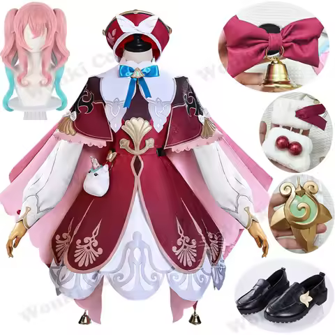 Star Rail Hyacine Cosplay Costume Wig Hair for Game Star Rail Hyacine Cosplay Shoes Women Carnival P