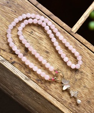 秒殺 收藏級天然新疆和田玉藕粉項鏈 簡單大方