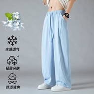 กางเกงลำลองชาย GQ Jeanswest ทรงหลวม ทรงตรง กางเกงขายาวฤดูใบไม้ร่วง/ฤดูหนาว ทรงบาง ระบายอากาศได้ดี กา