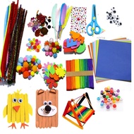 DIY Art and Crafts Supplies Kit Handmade Activity Craft Materials Educational Gift for Kindergarten School Students Home Art Supply [Biso]