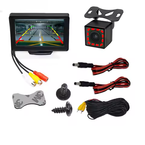 Parking Backup Car Monitor 4.3 inch Screen for Rear View Reverse Camera TFT LCD Display HD Digital C