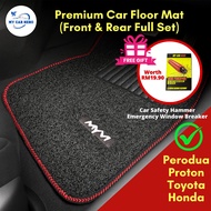 Premium Car Carpet Car Floor Mat with Logo Perodua Proton Toyota Honda Alas Kaki Karpet Kereta Axia 