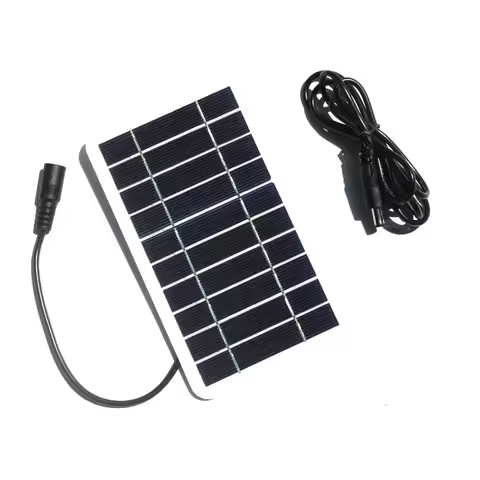 2W 5V Solar Panel Charger Monocrystalline Silicon Semi-Flexible Solar Cells with 3M DC5521 Port for 