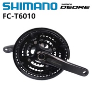 SHIMANO DEORE T6000 Serye FC-T6010 3x10s HOLLOWTECH II Crankset 48-36-26T 170/175mm Para sa MTB Mou