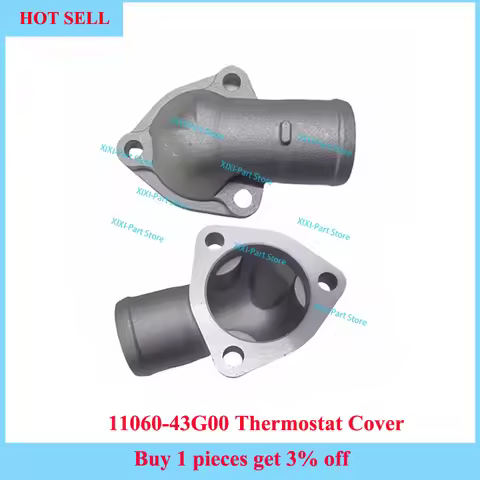 11060-43G00 Thermostat Cover TD27 Thermometer Lower Seat Water Outlet For Nissan Forklift Terrano 2 