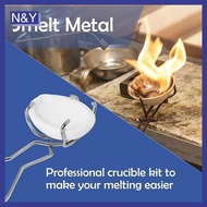 N&Y   25.5CM Stainless Steel Crucible Tong Crucible Clamp Crucible Pliers White Gold Bowl Melting Go