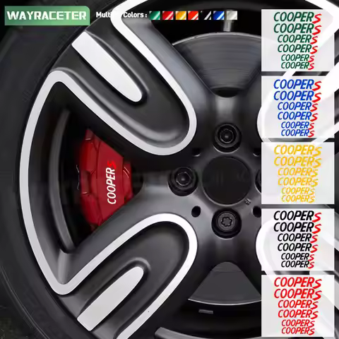 Reflective Hi Temp Waterproof Car Brake Caliper Sticker For MINI Cooper F65 F66 F67 R56 R57 R58 R60 