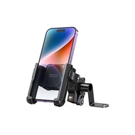 2023New Lamicall Quick Mounting Motorcycle Cell Phone Holder Stand : One Hand Operation Moped Cell Phone Holder Motorcycle One-touch with mirror mount One second installation Motorcycle cell phone holder 360 degree rotation iPhone 15 15 Plus 15 pro 15 pro