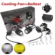 【Fan+Ballast】Motorcycle Mini Driving Light V6 Full Set with Fan and Ballast 6000LM Signal Light Moto