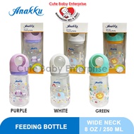 ANAKKU Baby PP Feeding Bottle Anti-Collapse Wide Neck Regular 2oz / 4oz / 8oz /  Baby Milk Bottle Bo