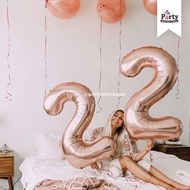 [SQ Seller] Giant 40" Rose Gold Number Helium Foil Balloon 21st 50th Birthday Party Wholesale Birthd