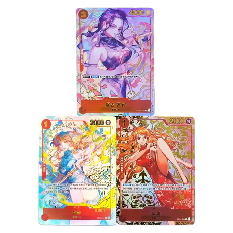 DIY ONE PIECE CARD China Nami Nico Robin OP01-16 OP01-017 1ST ANNIVERSARY Collection OPCG Anime Card