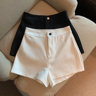 Shorts Korean elastic white shorts Slinky A-line shorts sports plus size shorts 40621