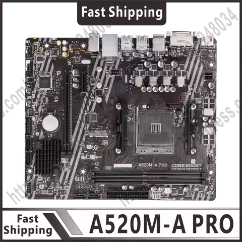 A520M-A PRO motherboard A520 DDR4 64GB PCI-E 3.0 USB3.2 HDMI M.2 DVI Micro ATX