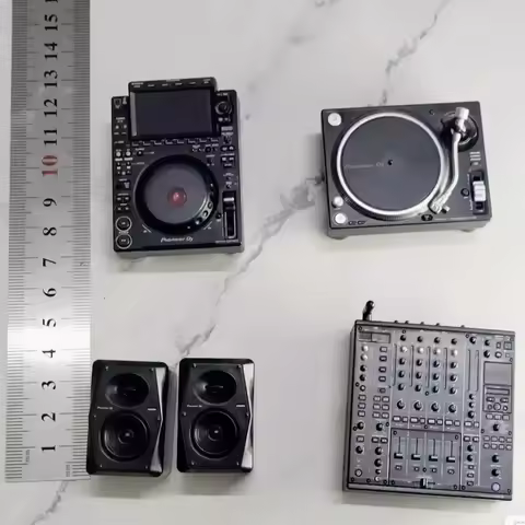 Pioneer DJ Controller Model, Mixer CD Player Keychain Pioneer DJ Audio Equipment Miniature Model,