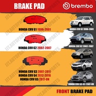 Brembo ผ้าเบรค HONDA CRV G1 G2 G3 G4 G5 1996-ON ฮอนด้า ซีอาร์วี G1-G5 ปี 1996-2022 [คู่หน้า คู่หลัง]