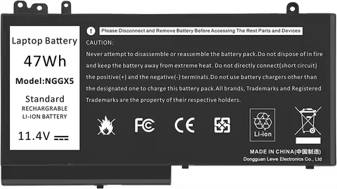 NGGX5 Battery for Dell Latitude E5270 E5470 E5570 Precision M3510 Series Notebook, p/n JY8D6 954DF 0