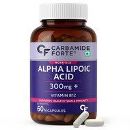 Carbamide Forte Alpha Lipoic Acid 300mg - ALA Capsules with Vitamin B12 & Lycopene | ALA Supplement 