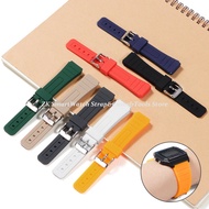New 2024 18mm for F-91w Replacement Strap Silicone Watch Bands Waterproof Sport Wristband Belt for M