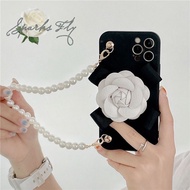 Graceful Flower with Pearl Bracelet Phone Case for OPPO Reno4 Reno6 Reno7 Reno8 Reno9 Reno10 Pro Reno 10x Zoom TPU Cover