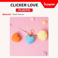 GANTUNGAN CLICKER LOVE Keychain l LOVE HANGER l CLICKERKeychain l Macaron Love Cute Heart Keychain