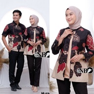 Best Selling Baju Batik Couple Blouse Batik Women Modern Bolero Set Couple Clothing Batik Clothes Men Batik Tops 362: