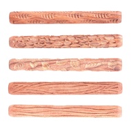 5PCS Pottery Tools Wood Hand Rollers for Clay Clay Stamp Clay Pattern Roller